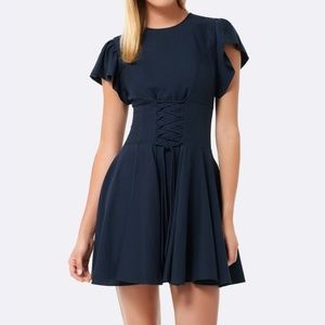 Navy Ever New Valentina Corset Dress